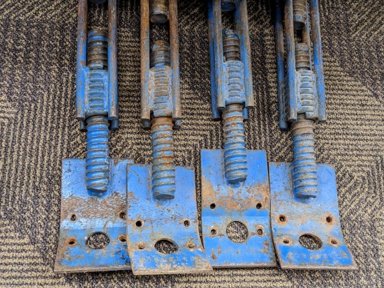 Set of 10 concrete mold braces, all measure approx 37 inches long as pictured and have a 3"x5" foot.