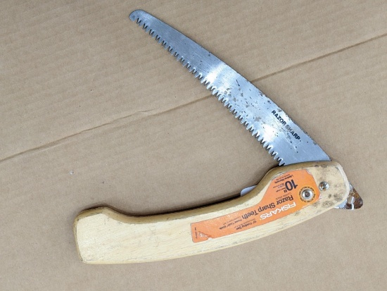 Fiskars 10" pruning saw w/ folding blade is in good condition.