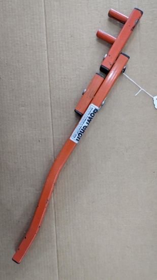 Bowrench decking, plywood and paneling tool for straightening boards. Measures 2' long.