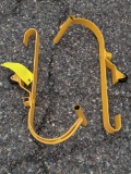 Set of ladder peak hooks with rollers are about 2' long.