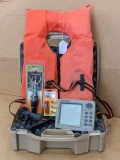 Eagle FishMark 320 fish finder, Primos elk call, and a very nice Plano padded carry case. and more.