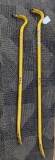 Two DeWalt pry bars, longer measures 42