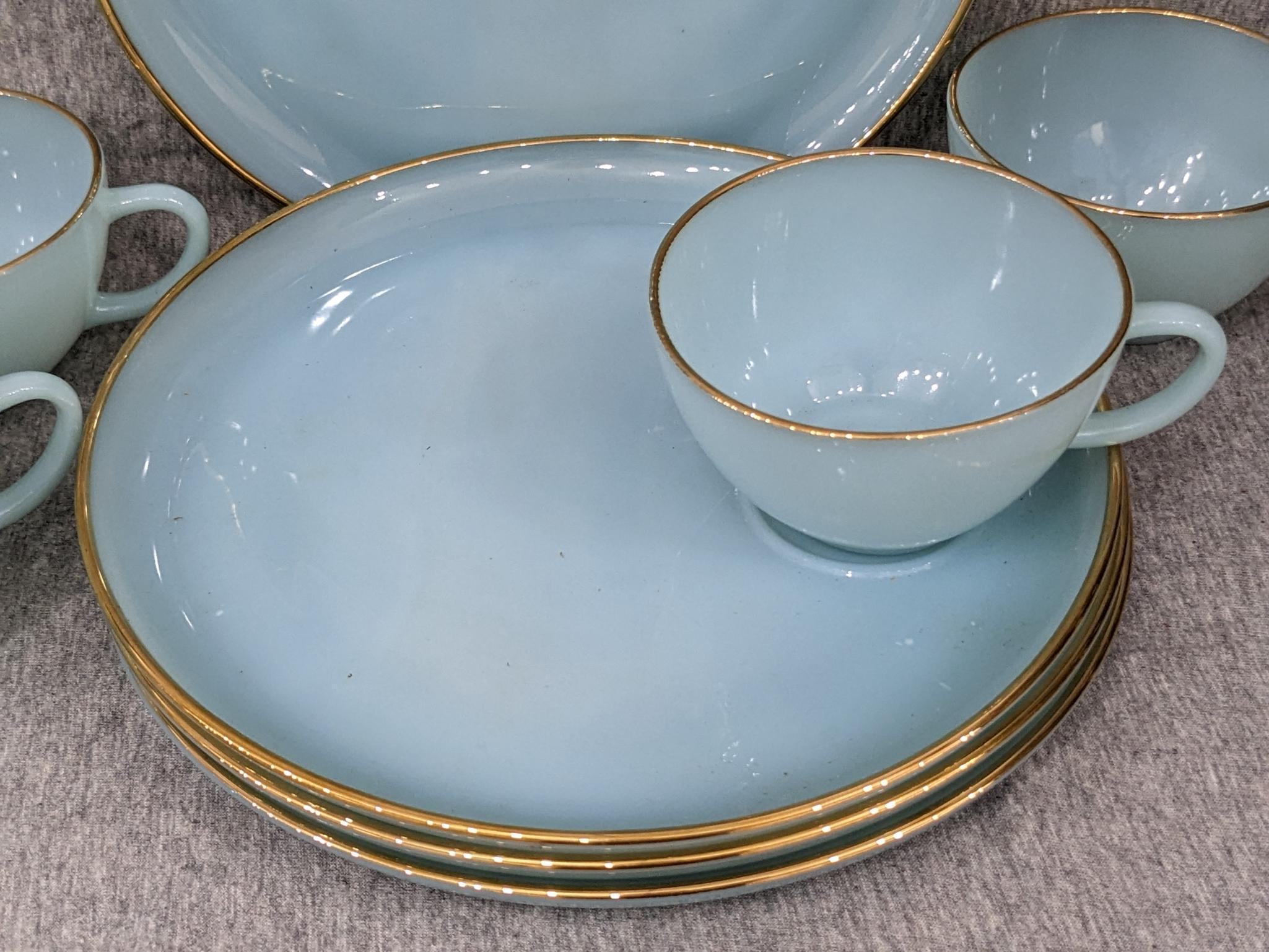 Delightful set of 4 vintage Fire King Blue | Proxibid