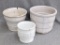 Trio of planters for the green thumb in your life. Well coordinated set includes large planter