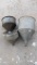 Trio of galvanized funnels. Largest stands 18