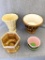 Haeger USA, Shawnee USA, and a 23 K gold Guaranteed planter; plus a 7