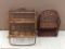 Two wooden shelves, tallest stands 18