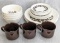Vintage Table Tops by Cartwrights of England Staffordshire. Place setting for four includes (3) 10