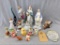 Assortment of figurines incl a modern, snooty goose measuring 10