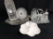 Haeger Nut Dish, Vinaigrette bottle, syrup bottle, 12