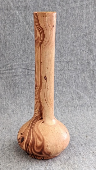 8" Pine Scented vase reminds me o the pottery made with a volcano's ashes. In good condition.