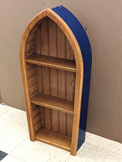 Neat boat shelf stands 31" tall and is in good condition.