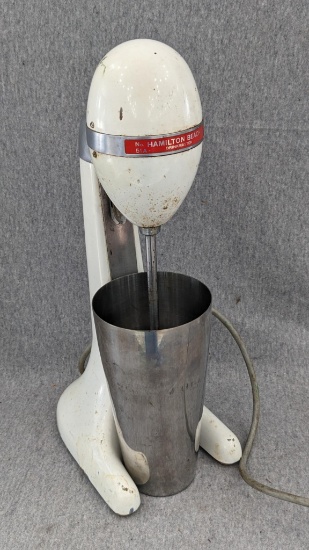Vintage Hamilton Beach No.51A Drinkmaster Malt Maker. Works wonderfully. Machine stands 14' tall and