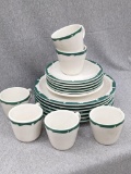 Syracuse China dishes, service for 6. Set is not original as some pieces are close matches. Largest