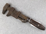 Vintage P.S & W wrench in pretty good condition with good tight wooden handles.