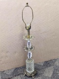 Large table lamp is 3' tall overall. Neat piece.