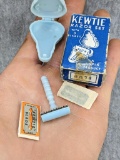 Kewtie miniature razor set with spare blades and original box.