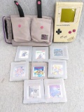 Vintage 1989 Nintendo Game Boy handheld gaming system, carrying case, incl games like Super Mario