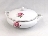 Imperial Rose pattern fine china soup tureen matches the other dishes in lot 417. In good condition,
