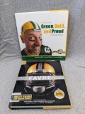 Two Green Bay Packers books incl. Favre, and Green Gold and Proud.