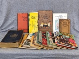 Awesome collection of vintage/antique books are full of character. Books range from Pilsbury