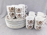 Woods of England dishes incl twelve dinner plates measuring 10-1/4