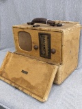 Antique Firestone Roamer portable radio in case. Great display piece measures approx. 12