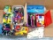 Art and craft supplies including wooden cutouts, pencils, crayons, markers, more.