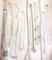 Gold and silver toned necklaces are dainty enough to go with almost any outfit. Longest about 15