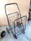 Collapsible wire basket. The cart measures 16