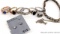 Sterling Silver rings, plus a bracelet and necklace marked 925. Earring posts marked with tiny