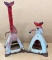 Pair of heavy duty 6 ton jack stands. The stands are in pretty good condition with some surface rust