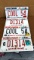Pair of Cool 54 license plates and a pair of motor home plates.