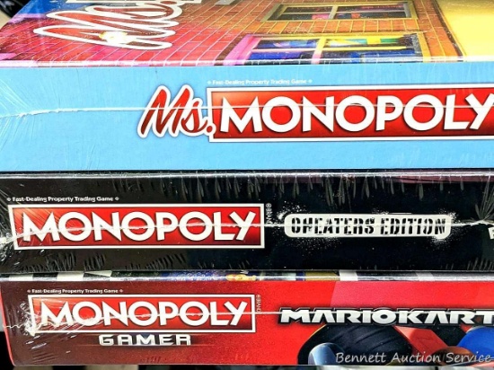 Ms. Monopoly, Monopoly Gamer and Monopoly Cheater's Edition.