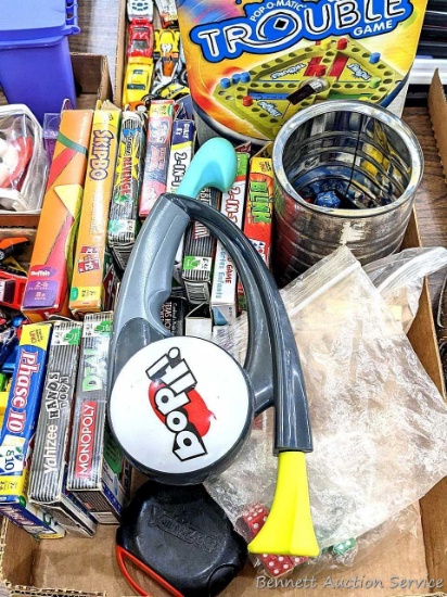 Games including Bop It, Phase 10, Trouble, Slam, Blink, Skip-Bo, playing cards, more.