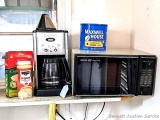 Cuisinart 12 cup coffee maker and a Tappan 500 microwave oven. Both work.
