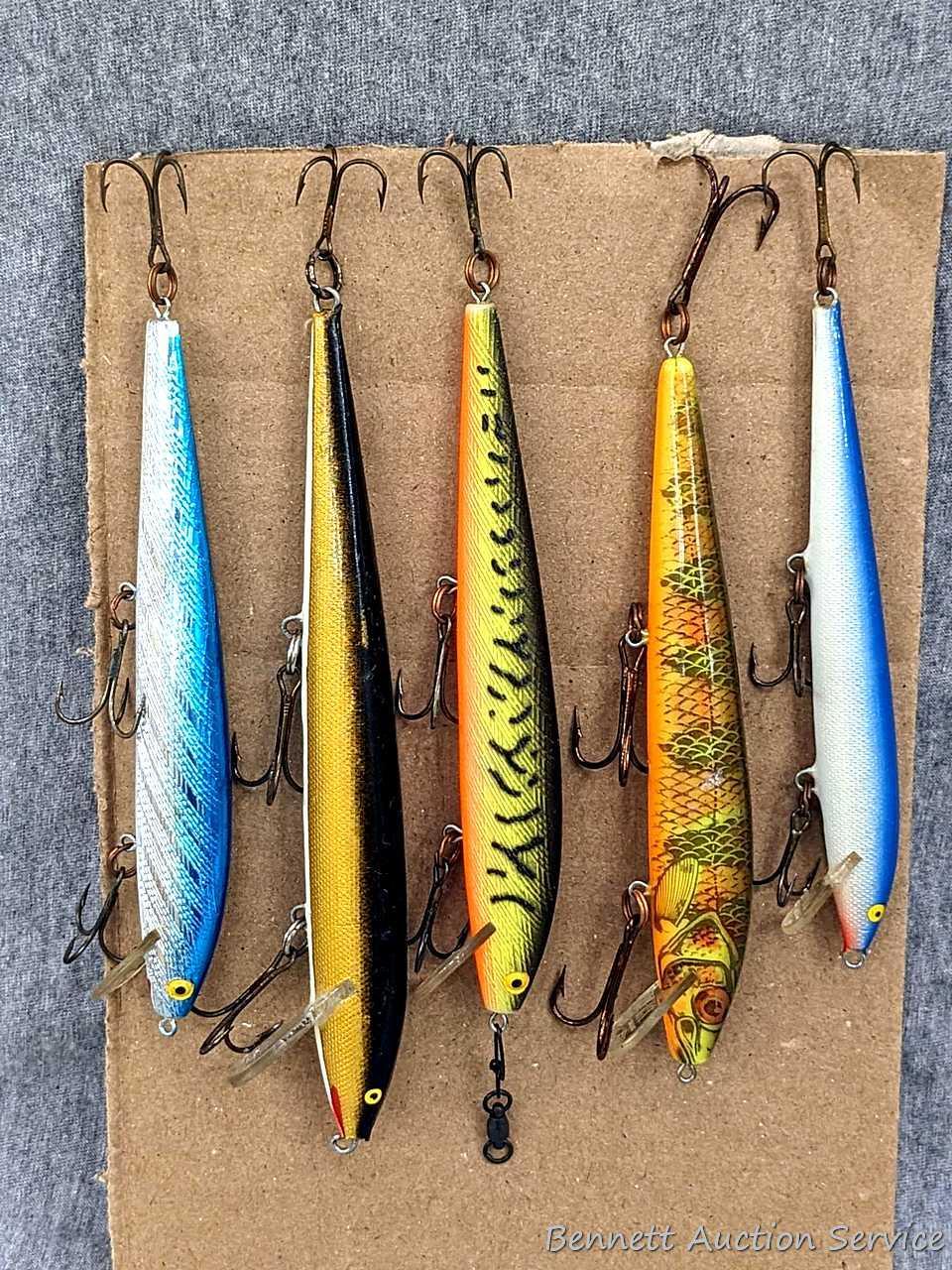 Rapala and Rebel hard fishing lures up to about