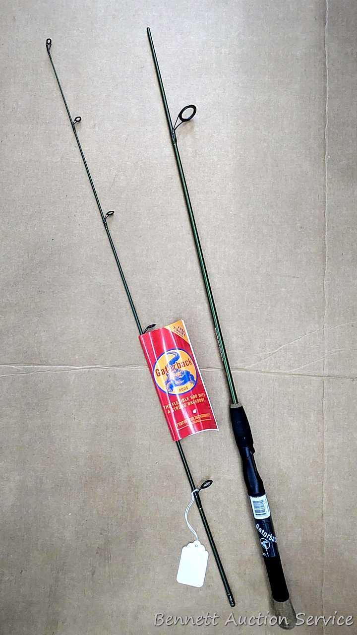 NIP Zebco Gatorback two-piece fishing rod with