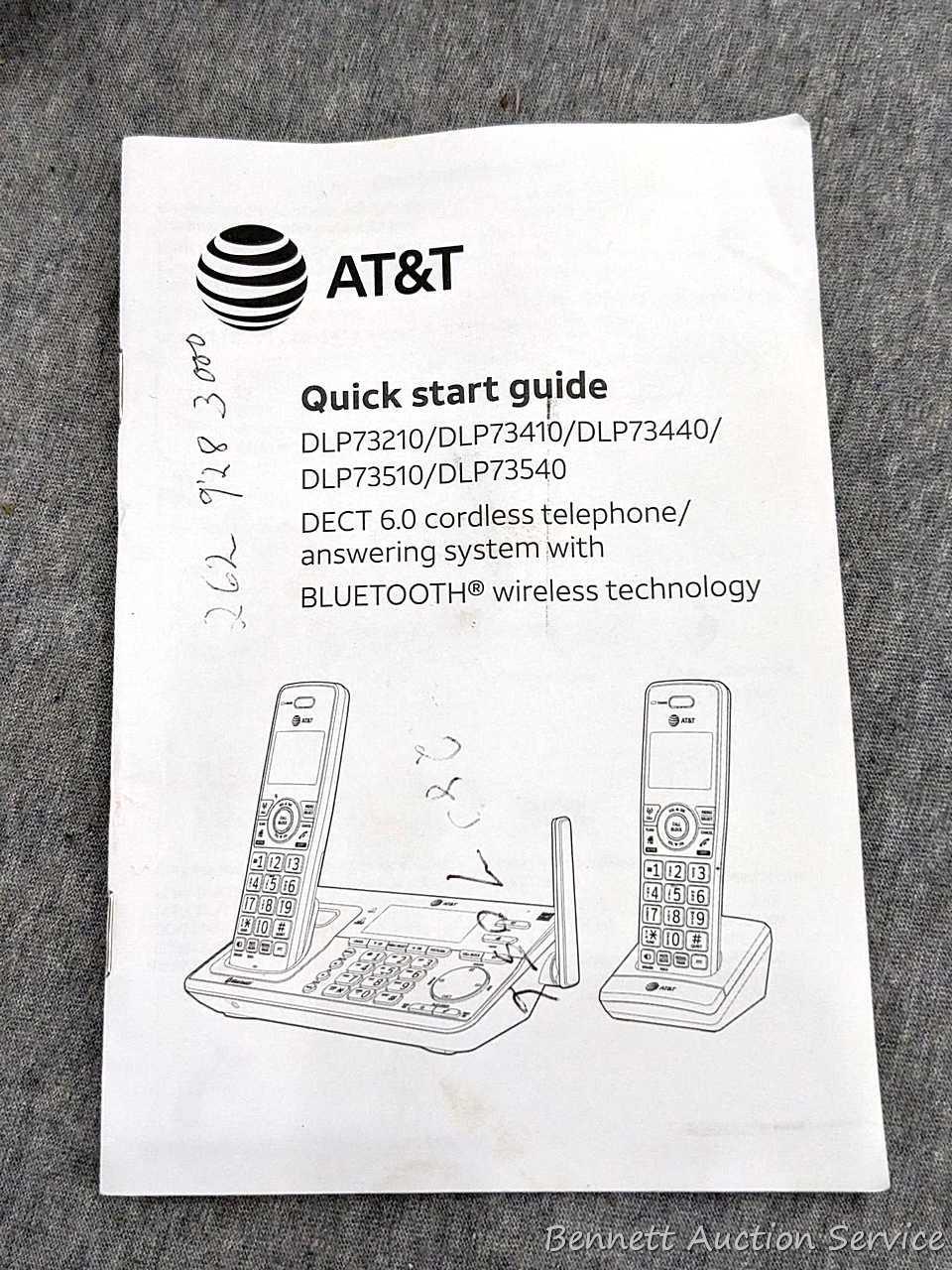 AT&T 5 Handset answering system, model no | Proxibid