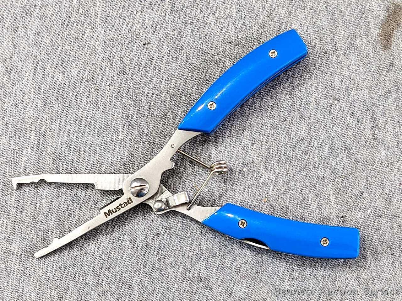 Nice Mustad fishing pliers are 6-1/2 long. One