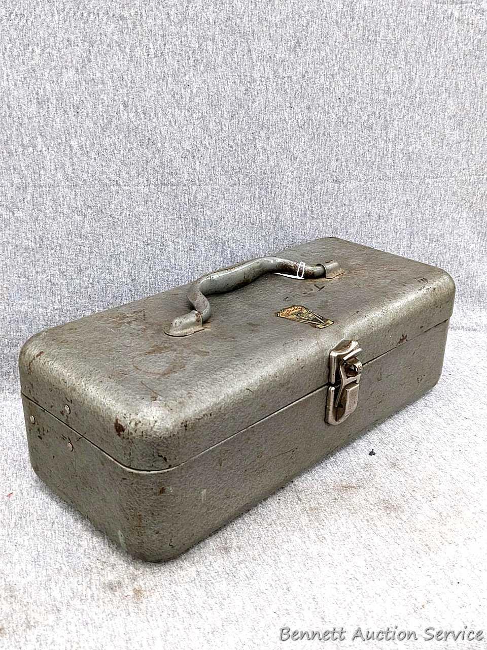 Vintage Handled Metal My Buddy tackle box and