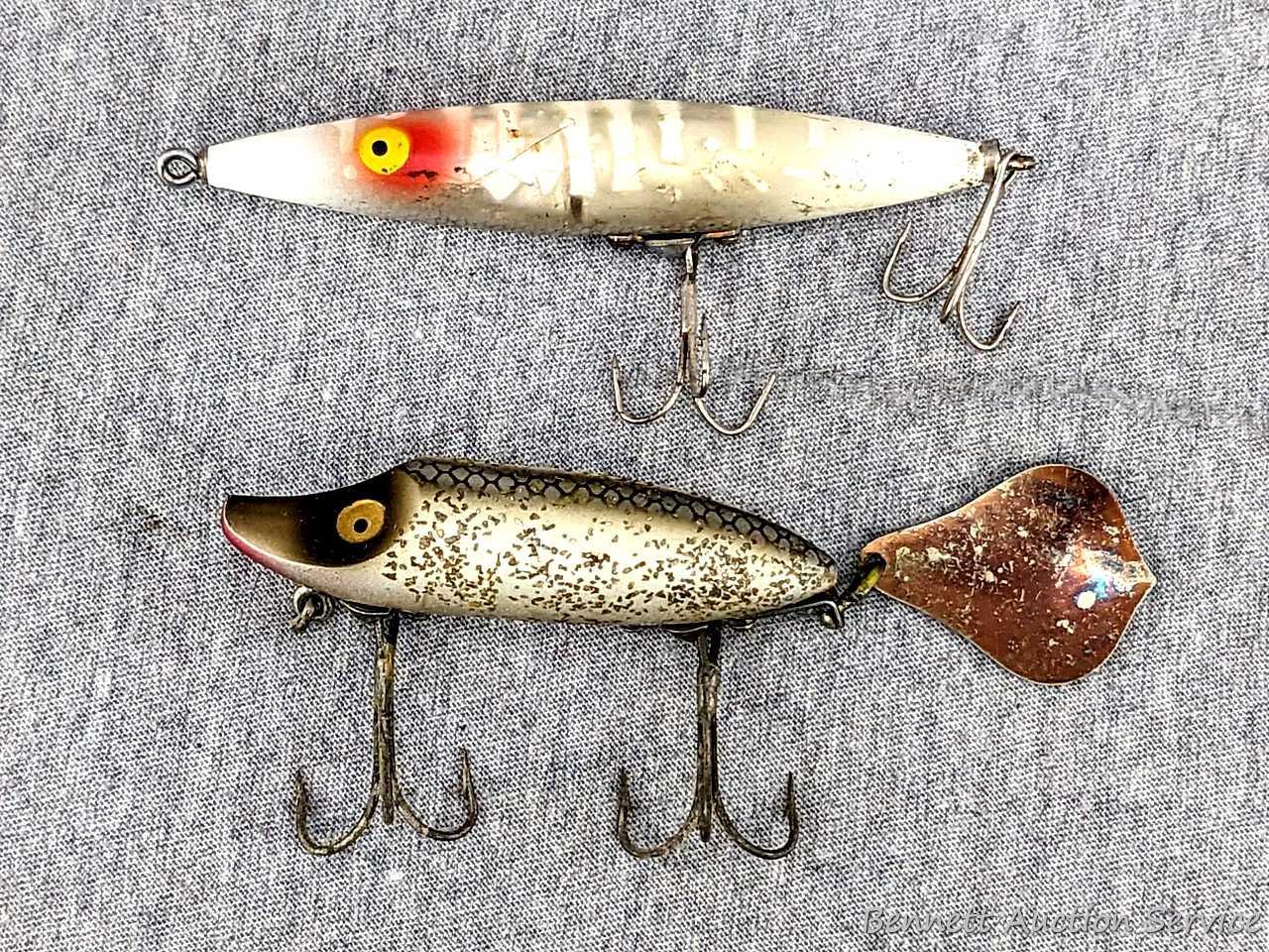 Two vintage Heddon fishing lures incl Heddon