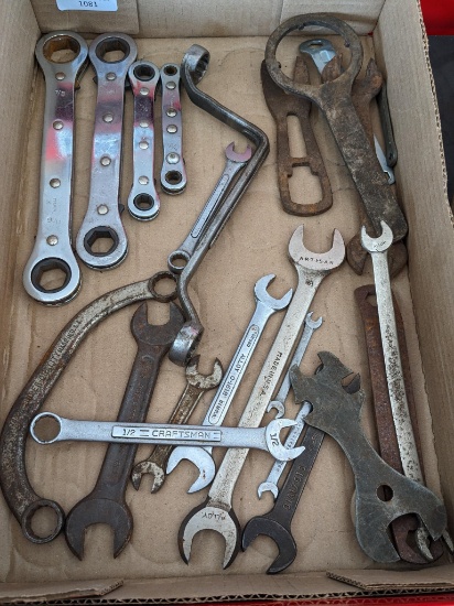Craftsman, S-K, other wrenches incl open end, combination, ratcheting, specialty.