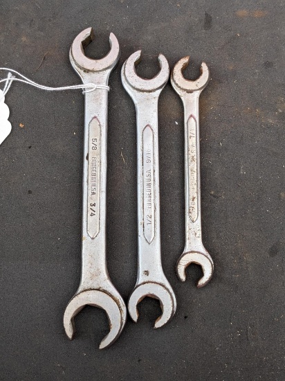 3 line wrenches largest is 3/4" smallest is 3/8"
