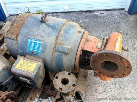 Berkeley fluid pump, 8-3/4" diameter on a Century 75hp electric pump motor, 460 volt, 3 phase.