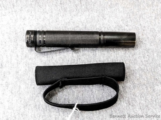 Smith & Wesson self defense baton with pocket clip. Measures a mere 5-1/4" closed, great for your