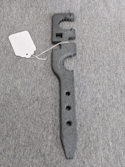 Armorer's wrench for building and servicing AR15, AR10 and similar rifles & pistols.