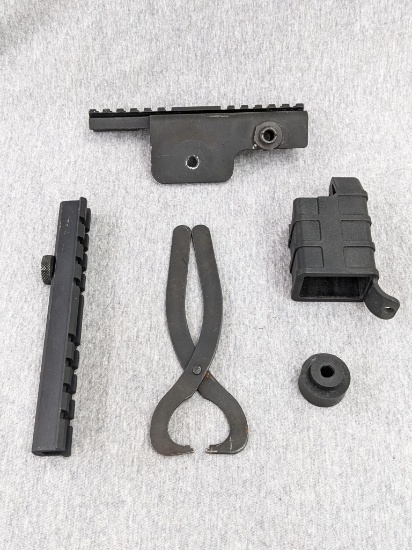 Tapco magazine loader for M3 / M10, .45 ACP; add-on aluminum picatinny rail, 6-5/8"; aftermarket