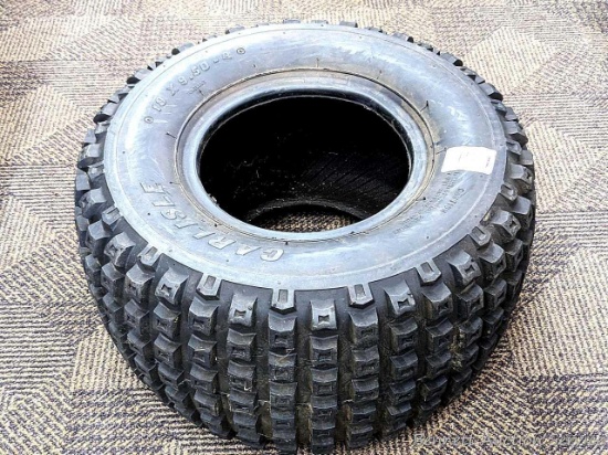 Carlisle tubeless ATV tire 18 x 9.50-8. Opening is 8" across. Nice tread.