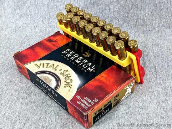 37 rounds of .270 Winchester ammunition, 28 rounds have 130 grain ballistic tip bullets.
